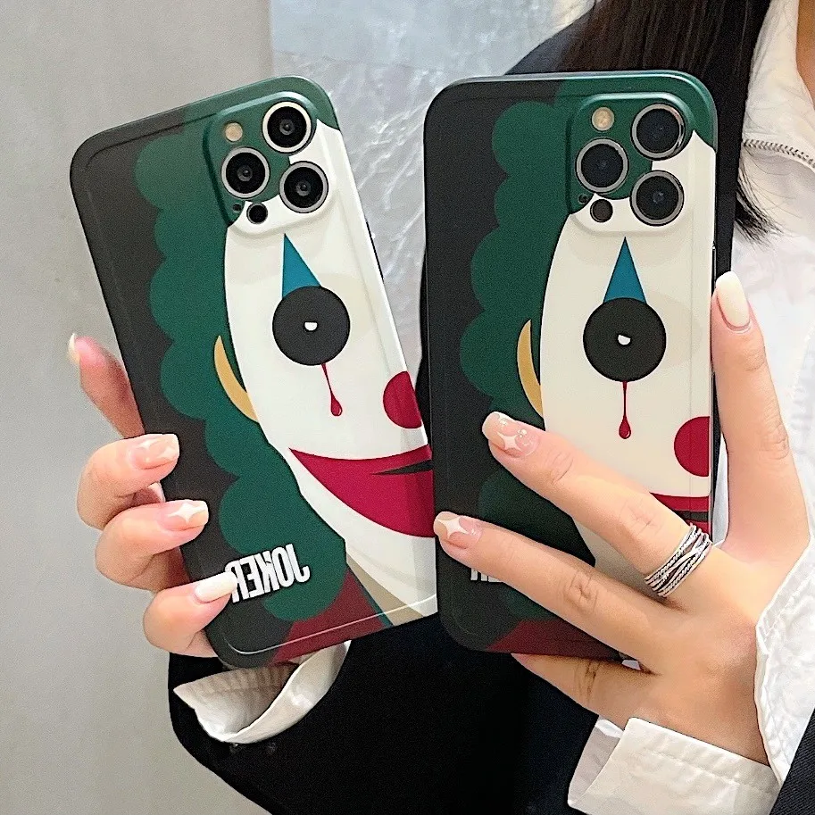 

Cartoon The Joker Straight Edge Design Phone Cases For iPhone 12 11 Pro Max XR XS MAX 8 X 7 SE 2020 Back Cover