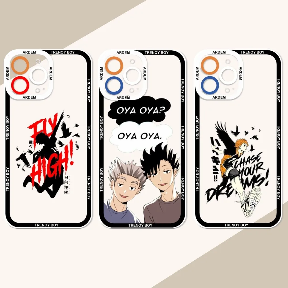 

Japan Anime Oya Haikyuu Love Volleyball Phone Case For IPhone 12 11 13 14 Pro Max XR XS Max X SE2020 7 8 Plus Case