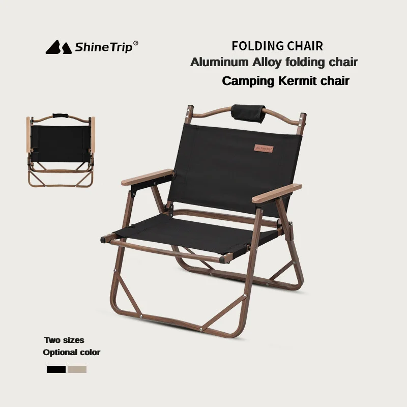 

Kermit Chair Portable Outdoor Camping Chair Aluminum Alloy Wood Grain Folding Chair Ultralight Lightweight Kamp Sandalyesi