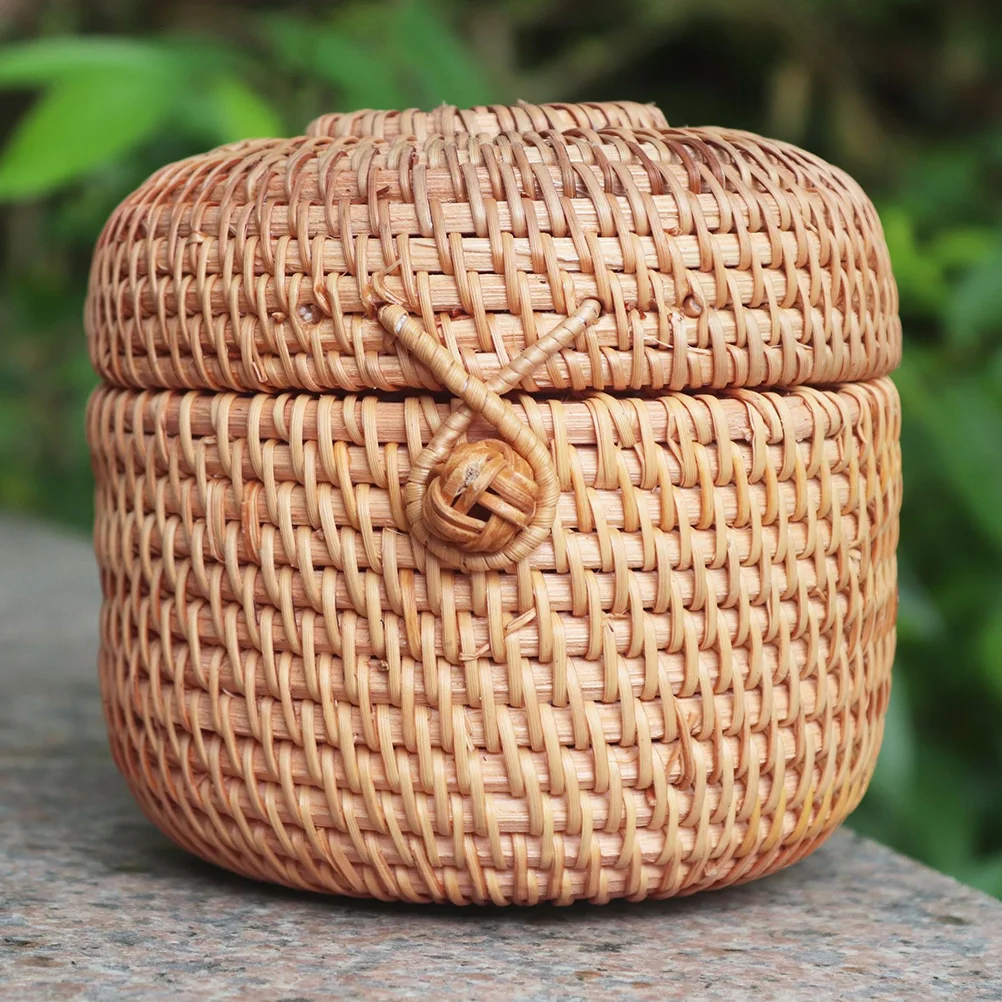 

Round Storage Box Home Supplies Decor Convenient Dessert Basket Baskets Household Egg Fruit Container Lid