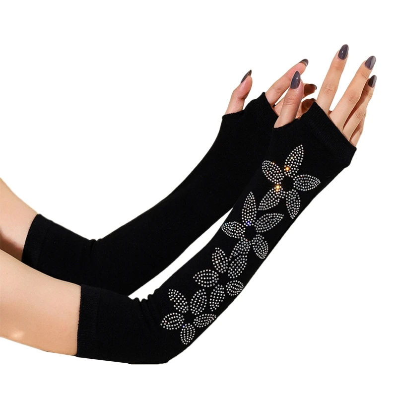 

Women Long Opera Knit Gloves Elbow Length Skin-friendly Stretch for Evening Wedding Dress Costume Burgundy Style