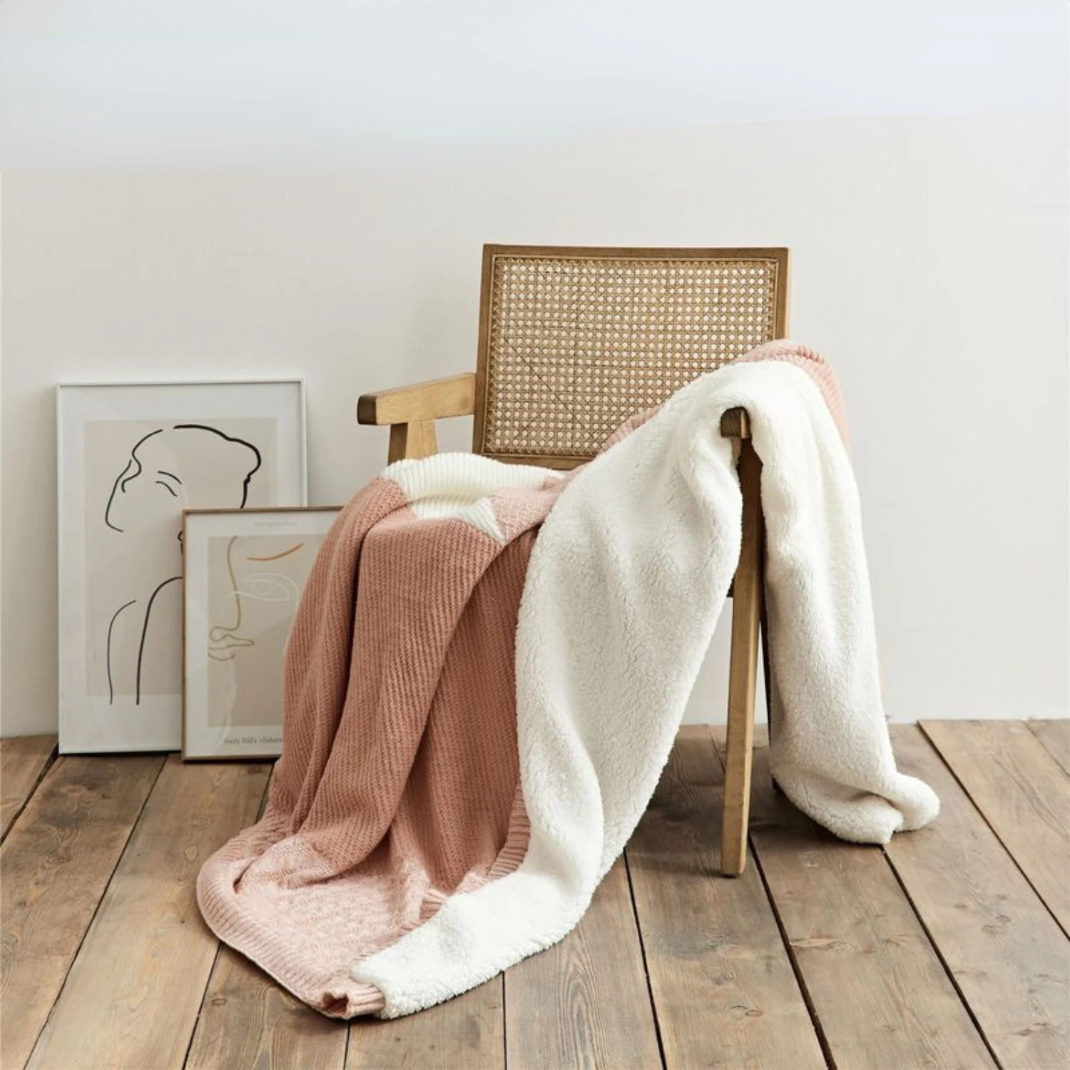 Plus Velvet Blanket Lamb Velvet Winter Thickening Warm Soft Nap Blanket Comfortable Quilt Knitted Wool Blanket Office Blanket