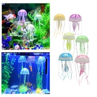 large size artificial ornament decoration harmless landscape simulate soft mollusk color silicon fluorescent jellyfish aquarium
