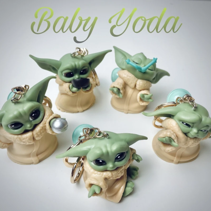 

Disney The Mandalorian Kawaii Yoda Baby Key Pendant Ornaments 6Cm Model Cute Star Wars Action Figures Toys Gift