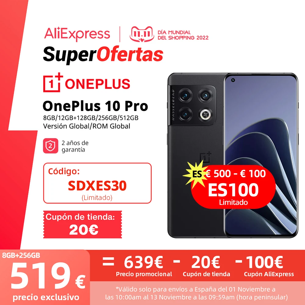 Cena Globalny ROM OnePlus 10 Pro Snapdragon 8 Gen 1 5G Smartphone 6.7 ''120Hz Wyświetlacz AMOLED 80W SUPERVOOC Charge