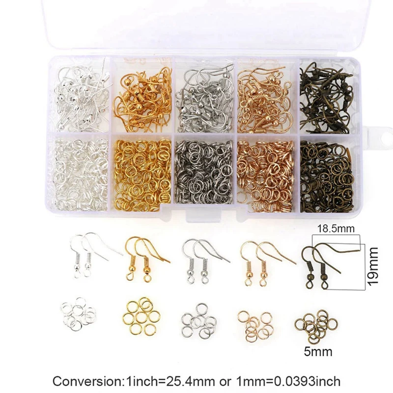 

1 Set Stud Earring Jewelry Epoxy Resin Silicone Molds & 1 Set Ear Hooks Single Circle Earrings Earrings Diy Material
