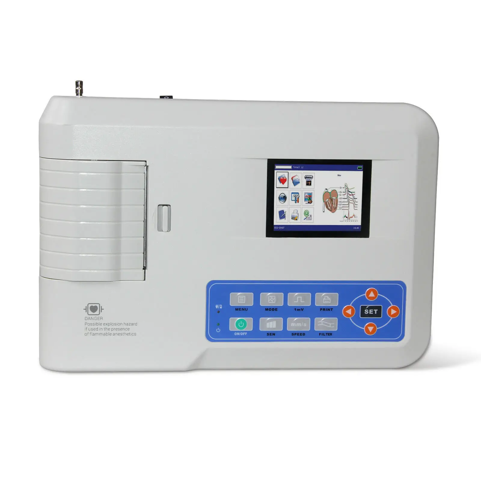 

3-канальный ЭКГ-аппарат Contec ECG300G, ЭКГ-монитор, 12 ведущих электрокардиографов, программное обеспечение для интерпретации