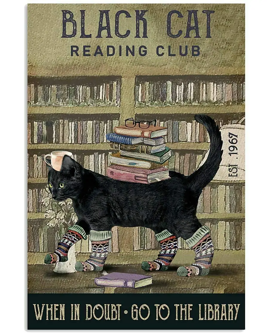 

Tin Sign Reading Club When In Doubt Cat Poster Street Garage Family Cafe Bar Farm Bathroom Door Wall Decoration Retro Plaque 1