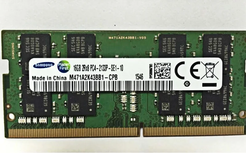 

RAM M471A2K43BB1-CPB 16G 2RX8 PC4-2133P Notebook Memory PC4-17000