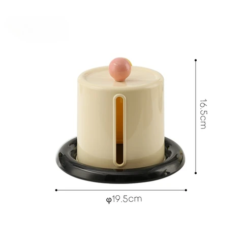 Creamy Style Tissue Box Holder Creative Roll Paper Dispenser for Living Room Coffee Table Desktop Bathroom Storage Organizer