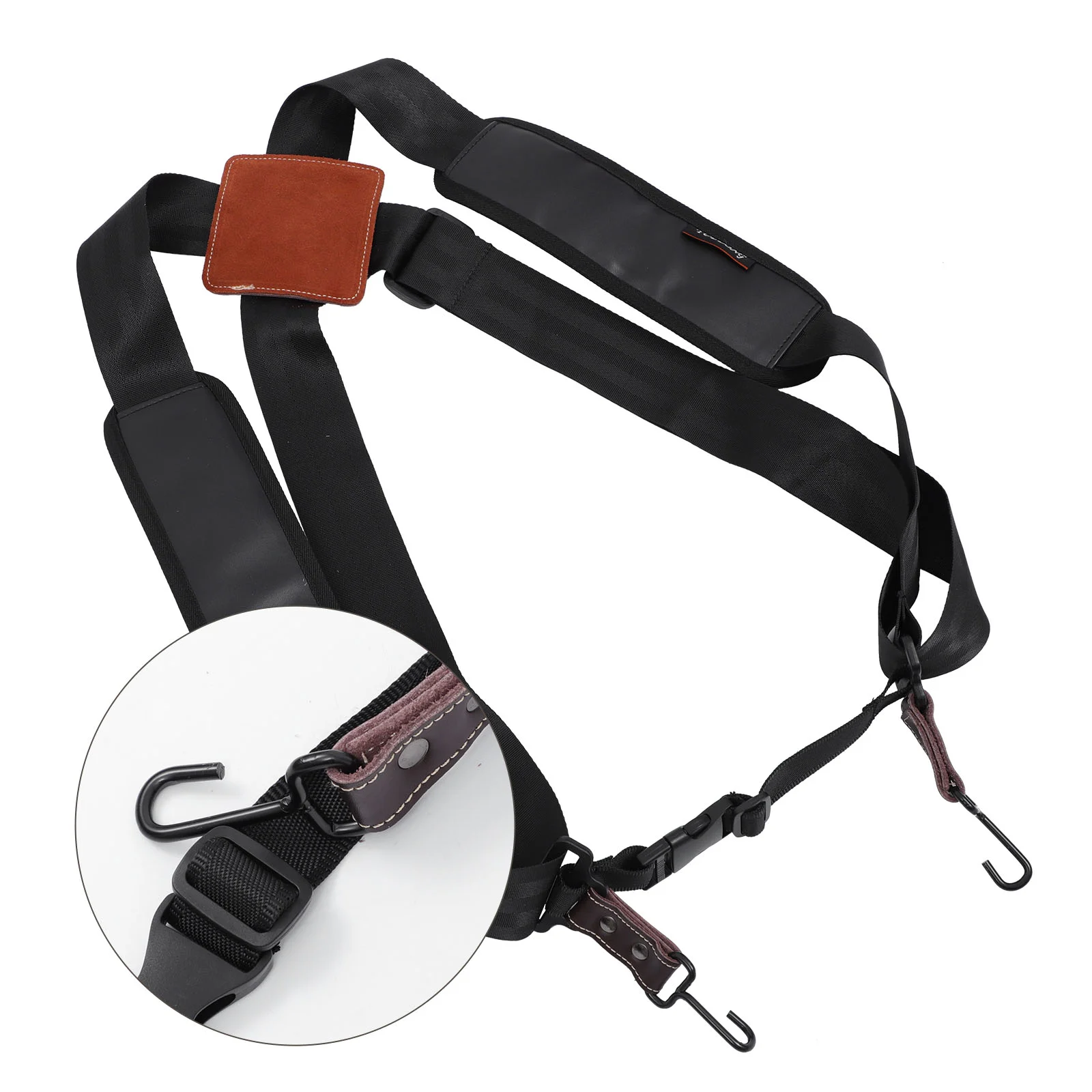 

Strap Drum Shoulder Double Belt Instrument Polyester Replacement Snare Hand Tambourine Carry Sling Professional African Marching