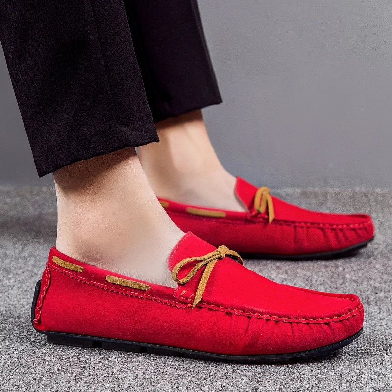 

Brand New Men Casual Shoes Men Leather Loafers Moccasins Non-slip Men's Flats Male Driving Shoes Fashion Men Shoes Size 36-48