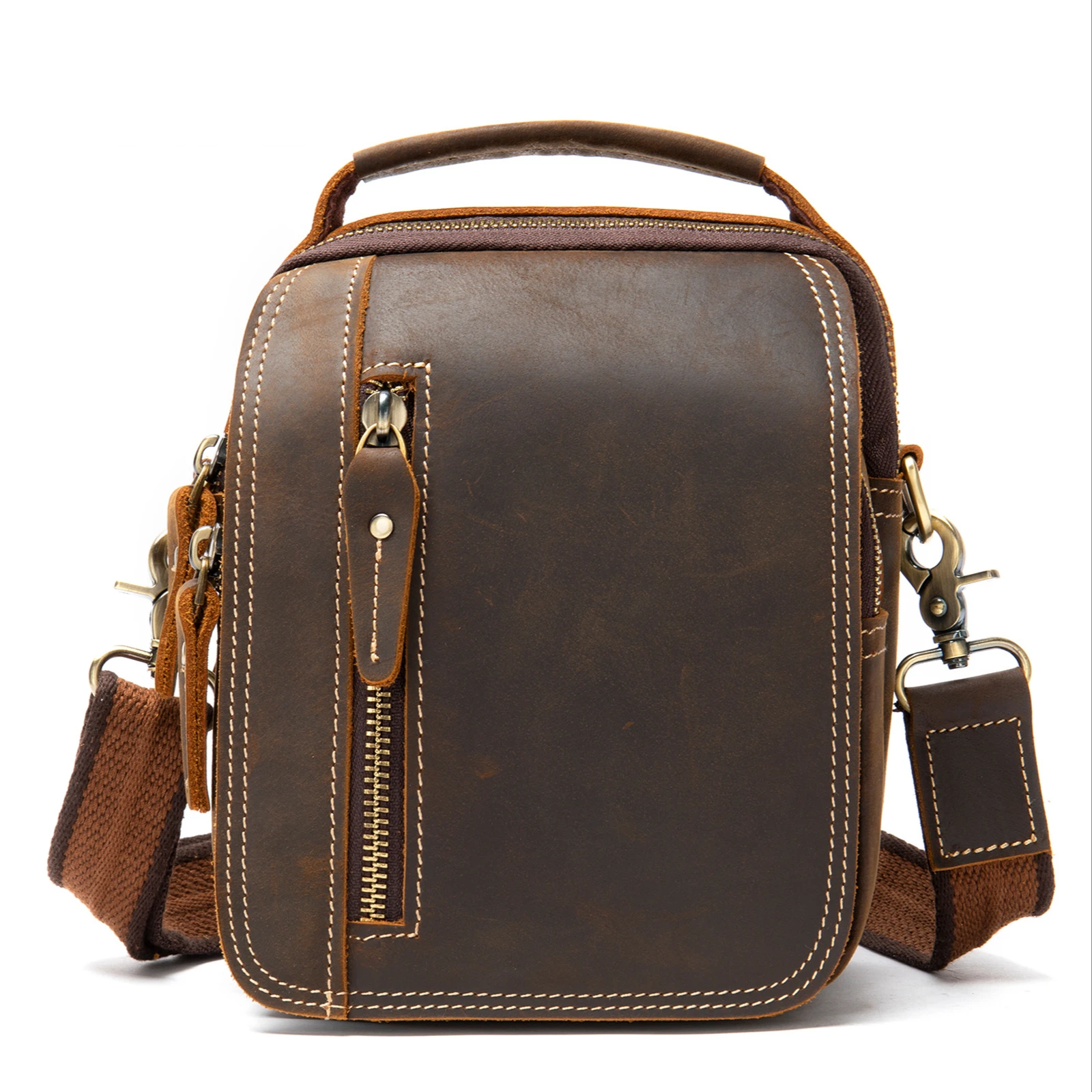 Nolvo 2022 New Men Leather Messenger Bag Waterproof Wear-resistant Large Capacity Shoulder Bags Can Be Used As Handbags Clutches