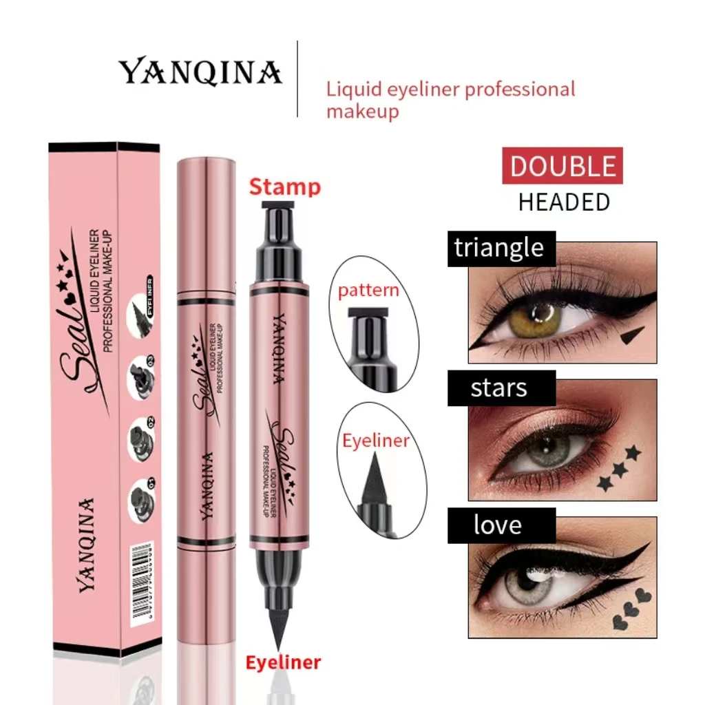 

YANQINA Double Head Eyeliner Stamp Waterproof Lasting Fashion Seal Eyeliner Multiple Styles Stamp No Fading New Hot Sales Makeup