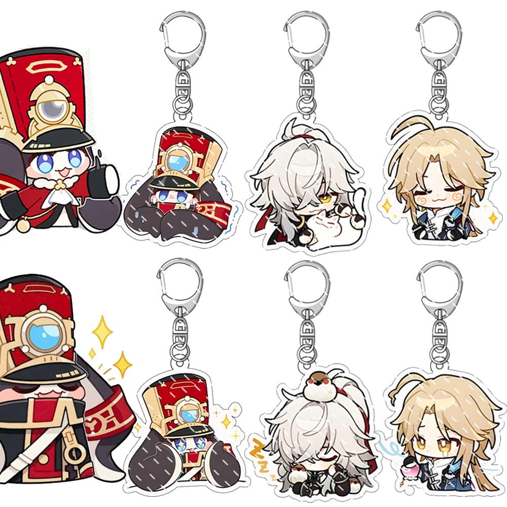

Game Honkai Star Rail Pamu Keychain Figure Marth 7th Danheng Himeko Cosplay Acrylic Keychain Anime Cartoon Accessories Fans Gift