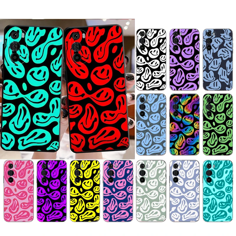 

Phone Case for Moto E22i E22 E32 E40 E20 E7Power E7 E6 Plus Edge X30 20 Lite 20Pro 30 Neo Ultra Fusion Trippy Smiley Face Case