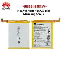 hua wei 100 orginal hb386483ecw 3340mah battery for huawei maimang 5 honor 6x g9 plus gr5 2017 mla al00al10 batteries