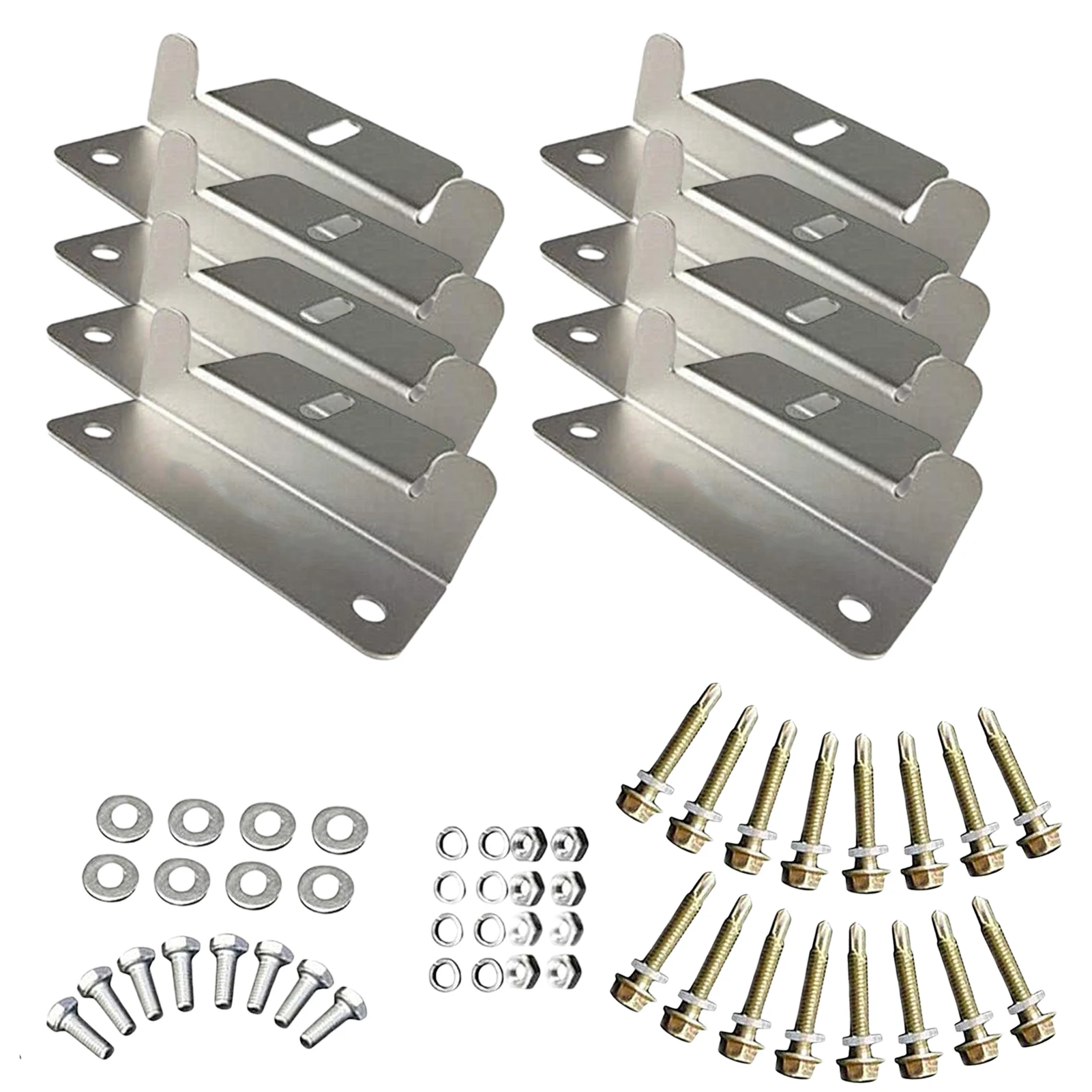 2pcs Balcony Roof Rustproof Z Profile Easy To Assemble PV Module Wall Boat Aluminium Alloy Heat Resistance Solar Panel Bracket