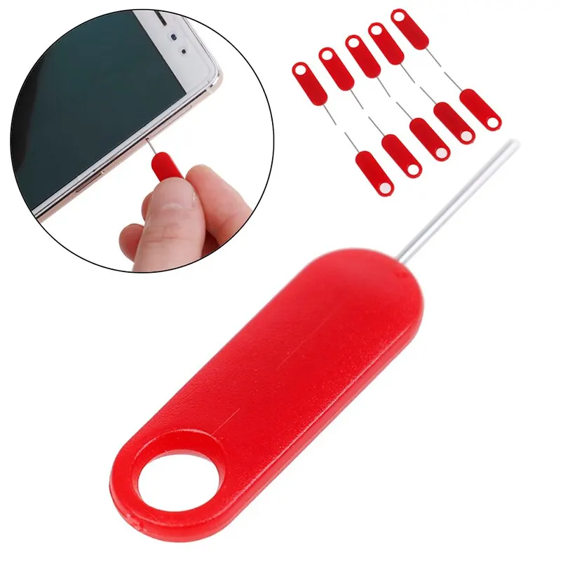 

10pcs Sim Card Tray Removal Eject Pin Key Tool Stainless Steel Needle For iPhone/iPad For Samsung Instrument Parts Accessories