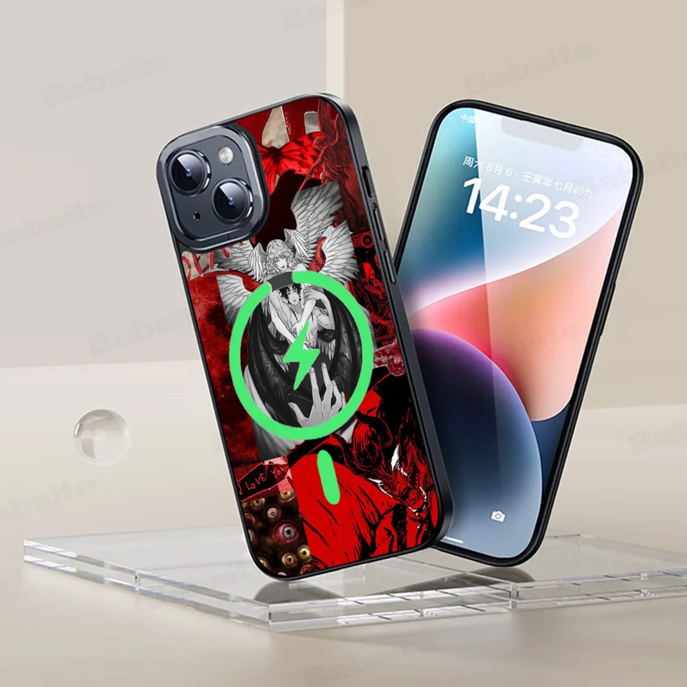 Чехол для телефона с изображением аниме D-Devilman C-Crybaby магнитный чехол iPhone 16 14 13 12 11 15