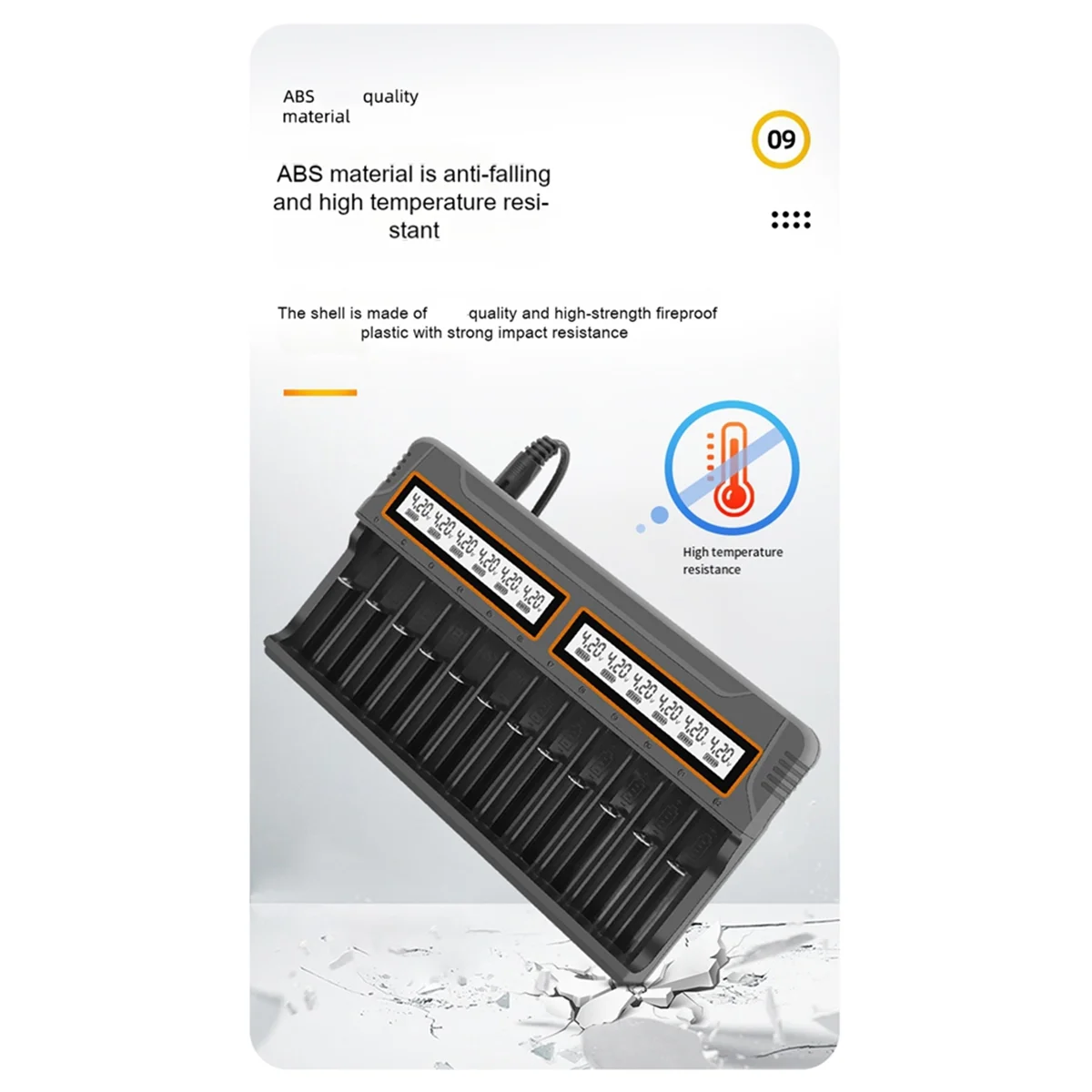 Зарядное устройство 18650 12 слотов Aa.Aaa никель-металлогидридная/литиевая батарея