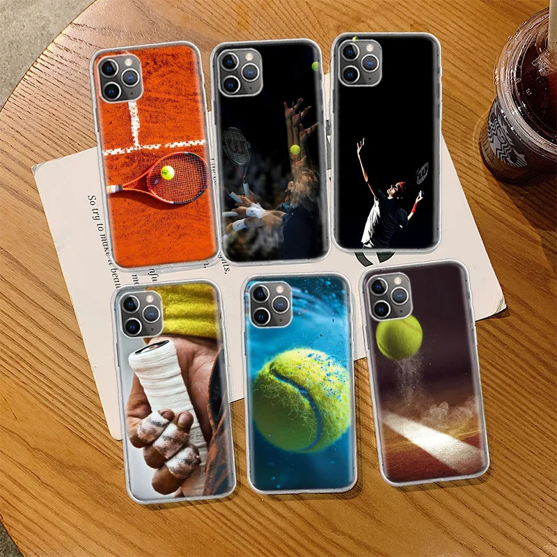 Чехол для телефона с теннисным мячом и теннисной ракеткой Iphone 14 13 15 16 Pro Max Plus Apple 11