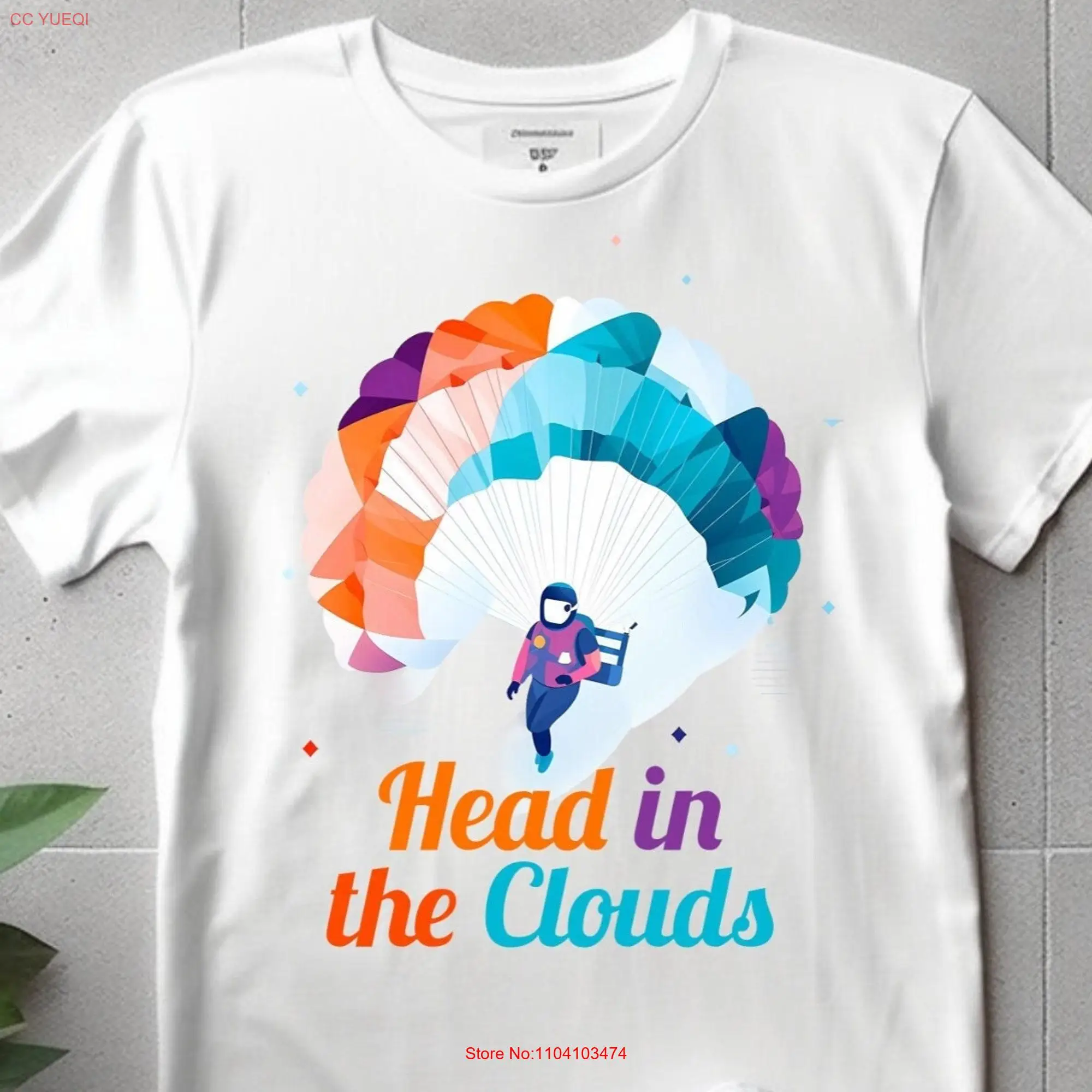 Футболка с парашютом и для прыжков забавный парашют длинными или короткими