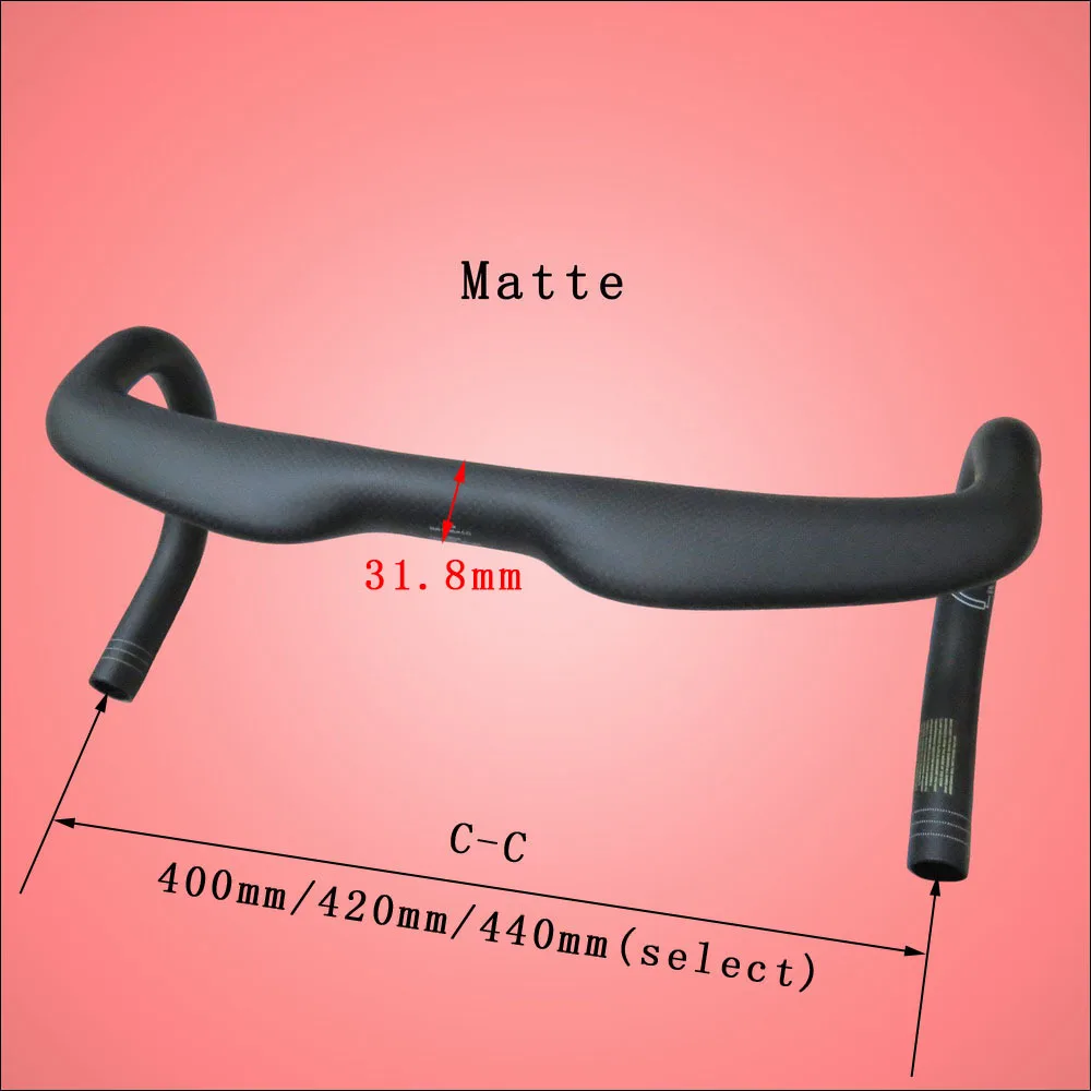 Сверхлегкий велосипедный руль из углеродного волокна 3K изогнутые ручки для