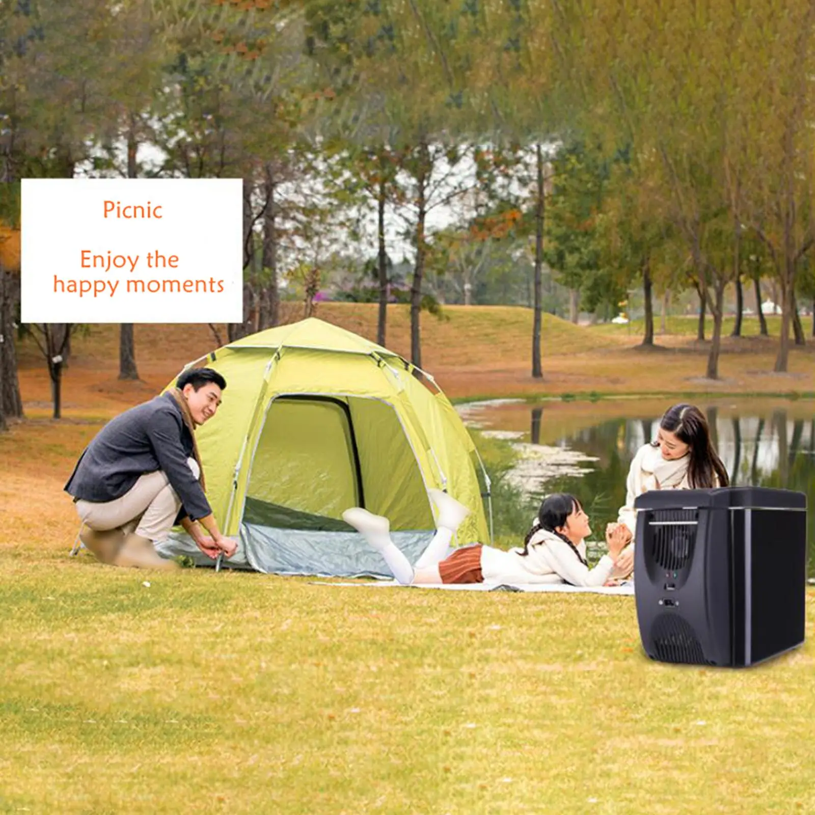 

Compact Mini Fridge 12V Cooler and Warmer Low Noize Dual Using 6L Small Refrigerator for Camping Picnic Auto Outdoor Cosmetics