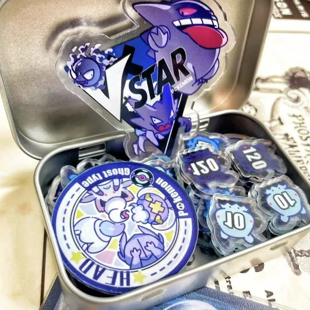 PTCG Pokemon Match счетчик повреждений индикатор Vstar GX Borad Ghost Gengar ролевая игра подарок