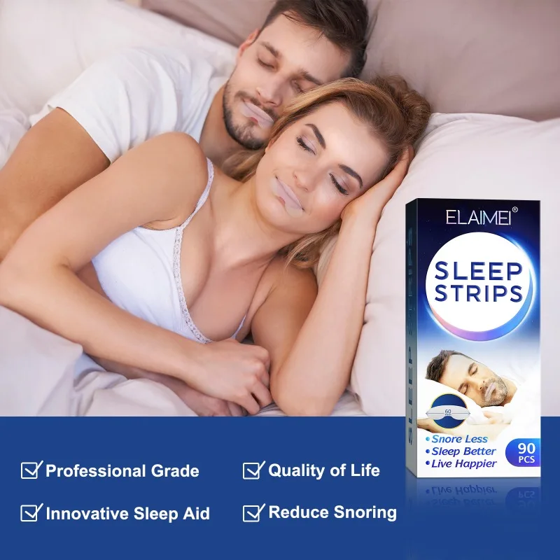

90 pcs Anti-snoring mouth breathing tape mouth tape sleep strip improve sleep stickers for snoring Lip Patch