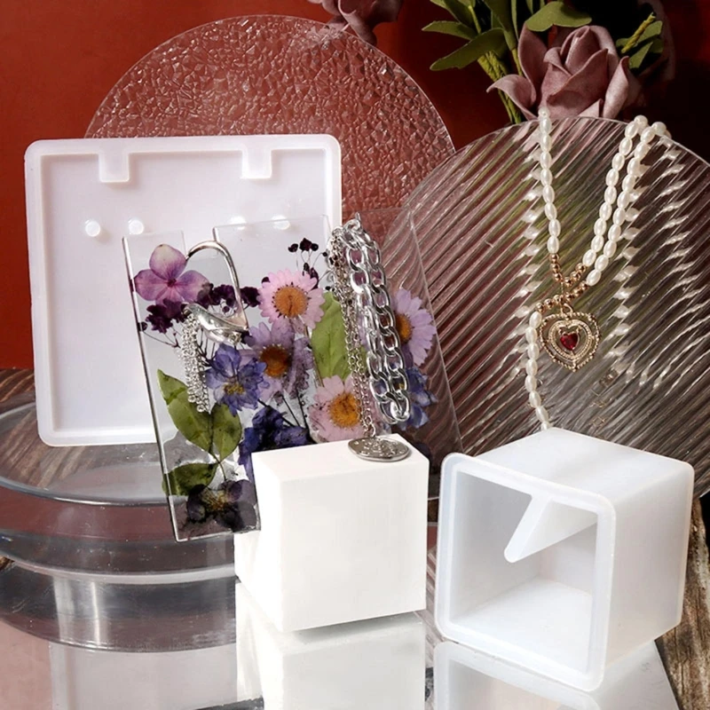 

Органайзер для ювелирных изделий «сделай сам», держатель с искусственными кристаллами, серьги, подвески, браслеты, ожерелья, подставка для ювелирных изделий, силиконовая форма