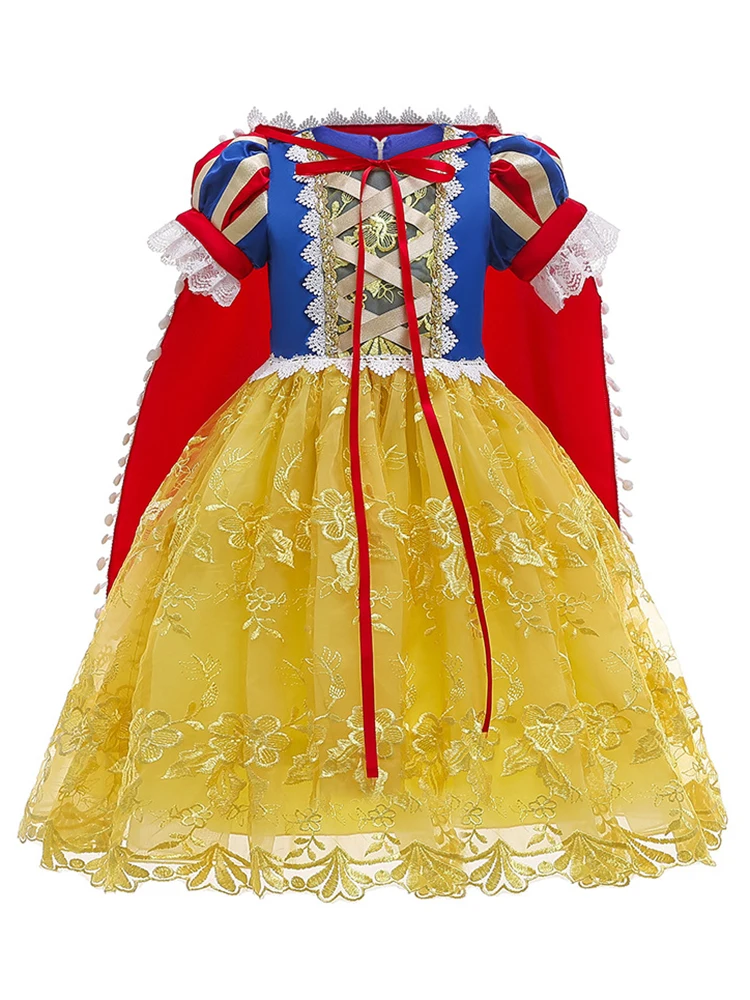 Белоснежное платье принцессы для девочек малышей костюмы на Хэллоуин вечерние