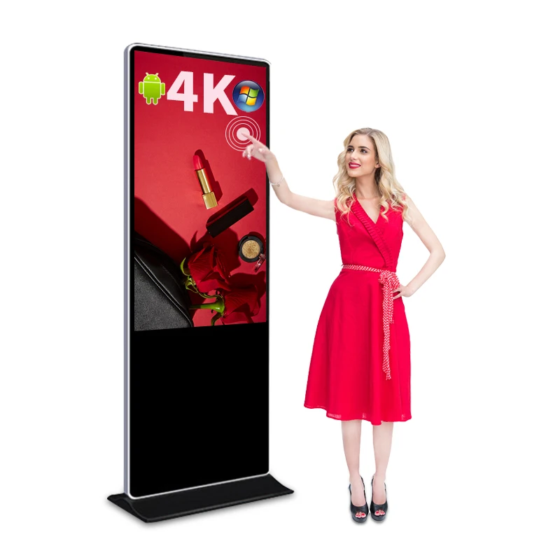 

Floor Standing 32" 43" 50" 55" 65" Digital Signage Totem Kiosk LCD Touch Screen Display Comercial Advertising Monitor