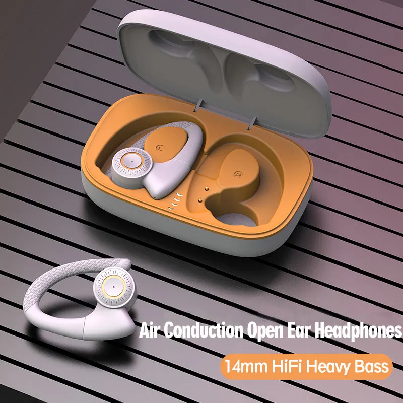 

Open Ear Wireless Smart Headphone BT5.1 TWS Earphones Non in-Ear 14mm Drivers ENC HD Call Non Bone Conduction Headset Earhook