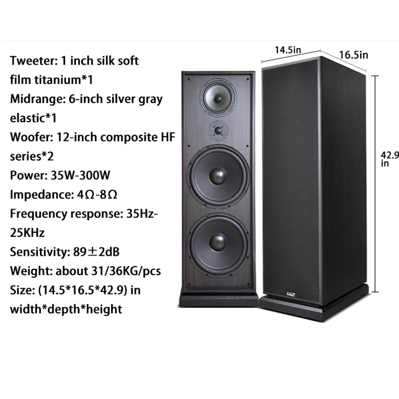 Высококачественный hifi-динамик Balenald 615 домашний аудиофил двойная 12-дюймовая