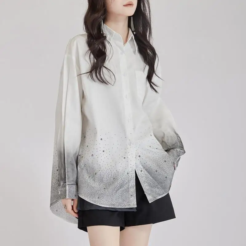 Женская рубашка Tannt полиэстер белая чёрная