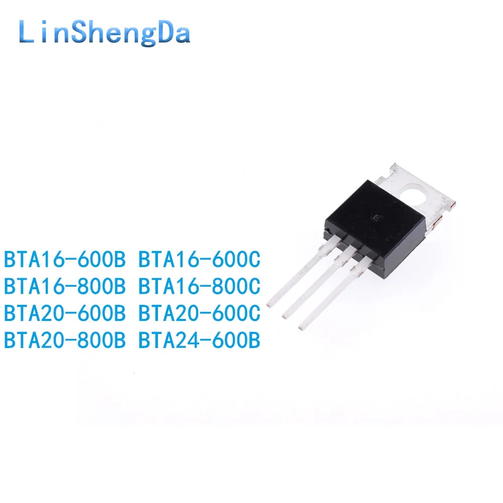 10 шт BTA16 BTA20 BTA24-600B -600C -800B -800C Тиристор с прямой вставкой TO-220