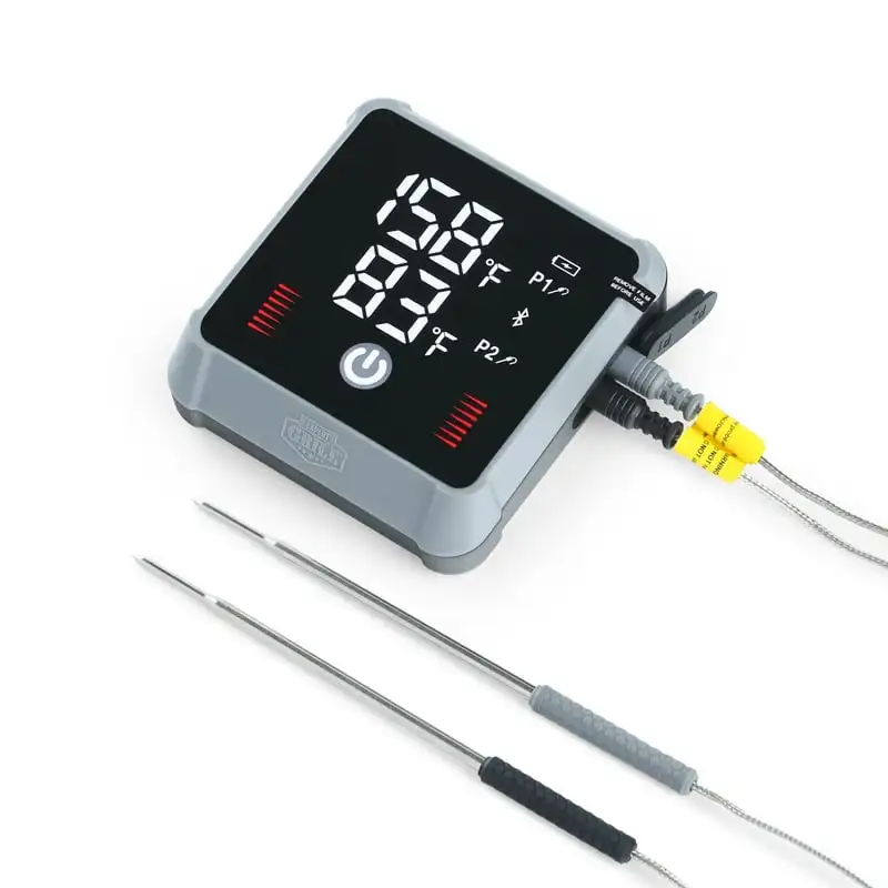 

Цифровой термометр для гриля с 2 зондами и Bluetooth, с USB-зарядкой, инфракрасный контроллер влажности, цифровой термометр для бассейна, измеритель температуры