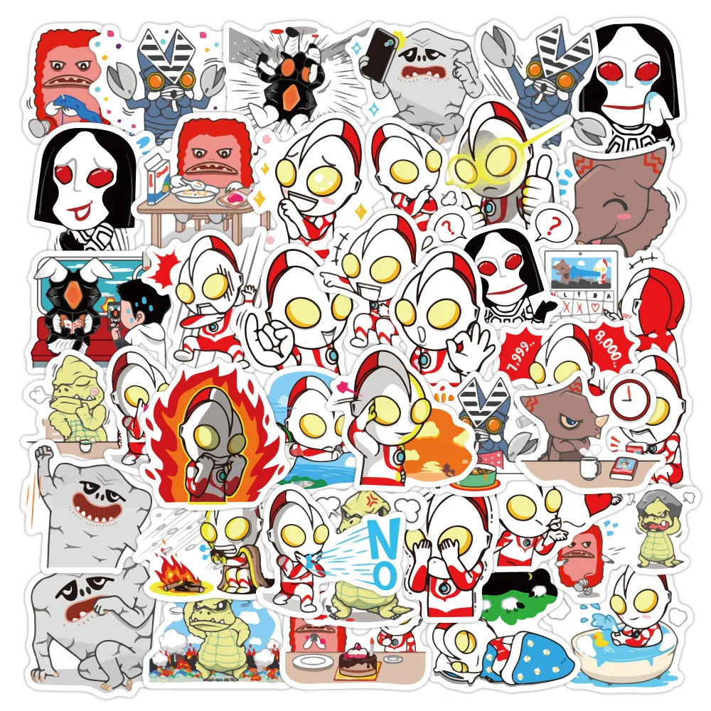 

40pcs Japanese Cartoon Ultraman Monster Kids Sticker