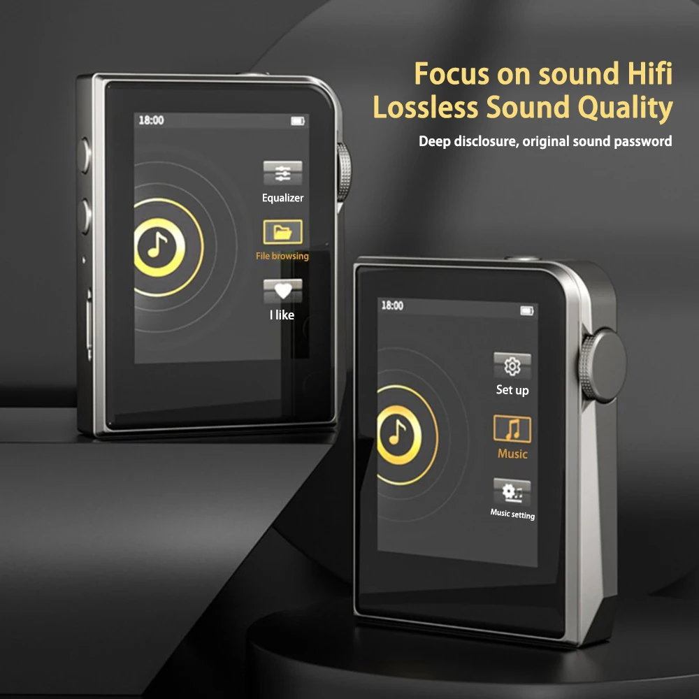 

A58 HiFi Music MP3 Player DSD256 Lossless Decoding MP3 Portable Metal Walkman With EQ Equalizer Ebook Alarm Clock Stopwatc