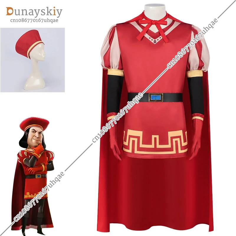 2024NEW Lord Farquaad костюмы для косплея мужчин взрослых детей размер на Хэллоуин Шрек