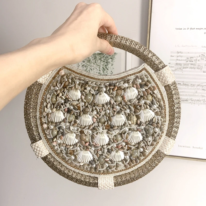 Бренд DOYUTIG Женская Индийская сумка ручной работы винтажная вечерняя с бусинами