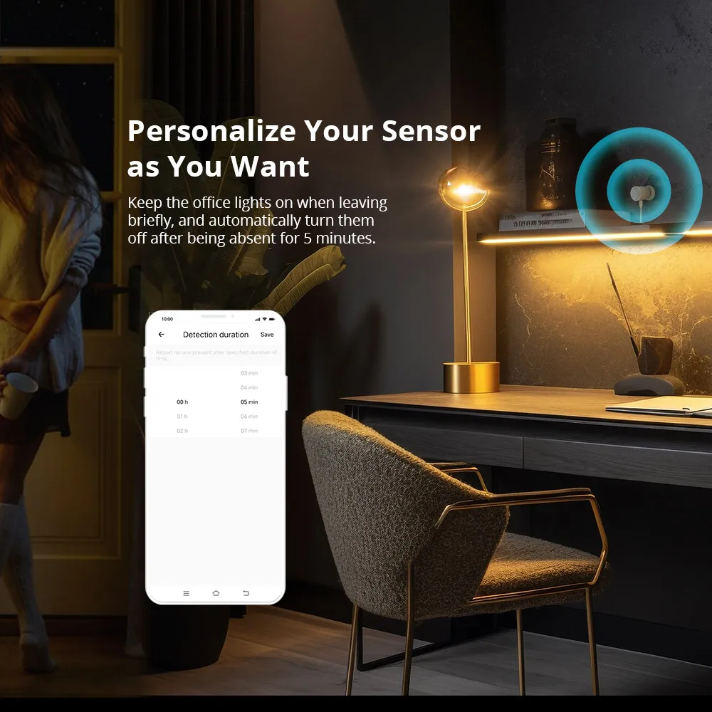SONOFF SNZB-06P Радар Zigbee Датчик присутствия человека Встроенный детектор света
