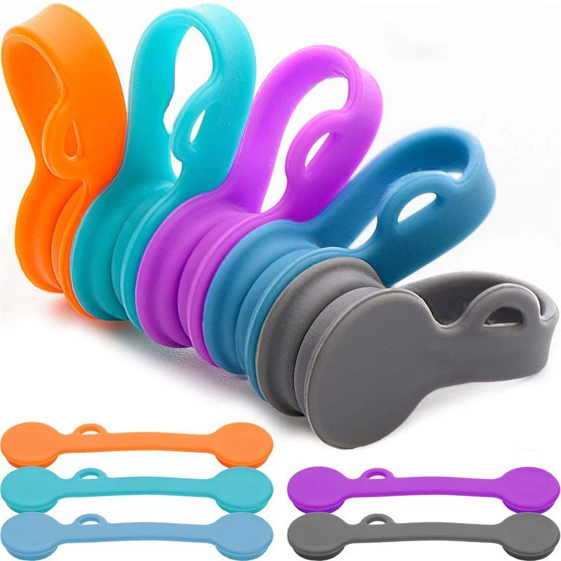 

pcs Cable Clips Cable Organizers Twist Ties Earbuds Cords Winder USB Cable Manager Bookmark Clips 6 Colors