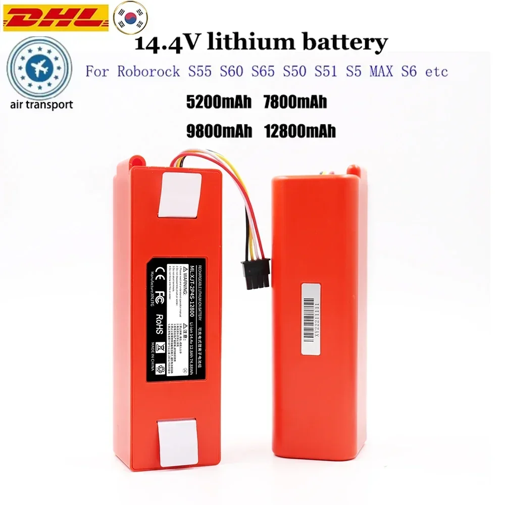 Сменный аккумулятор BRRR-2P4S-5200S для робота-пылесоса Xiaomi Roborock S55 S60 S65 S50 S51 S5 MAX S6