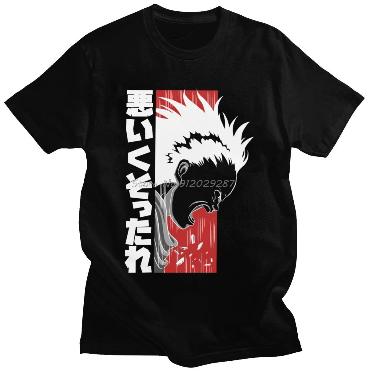 

Classic Japanese Manga Akira Tshirt Men Shotaro Kaneda Neo Tokyo Anime Printed T-shirt Cotton Manga Tee Shirt Gift