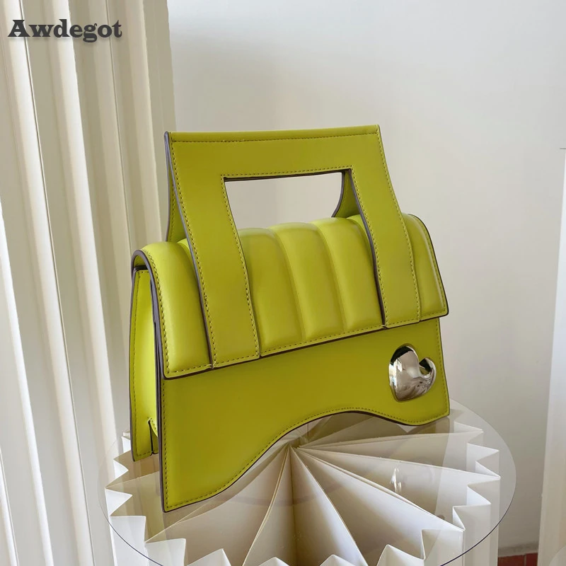 

Women's Bag 2022 Trend New Spring Stylish Purse Fruitgreen Designer Handbags Female Heart Logo Crossbody Shoulder Bag Lady Tote