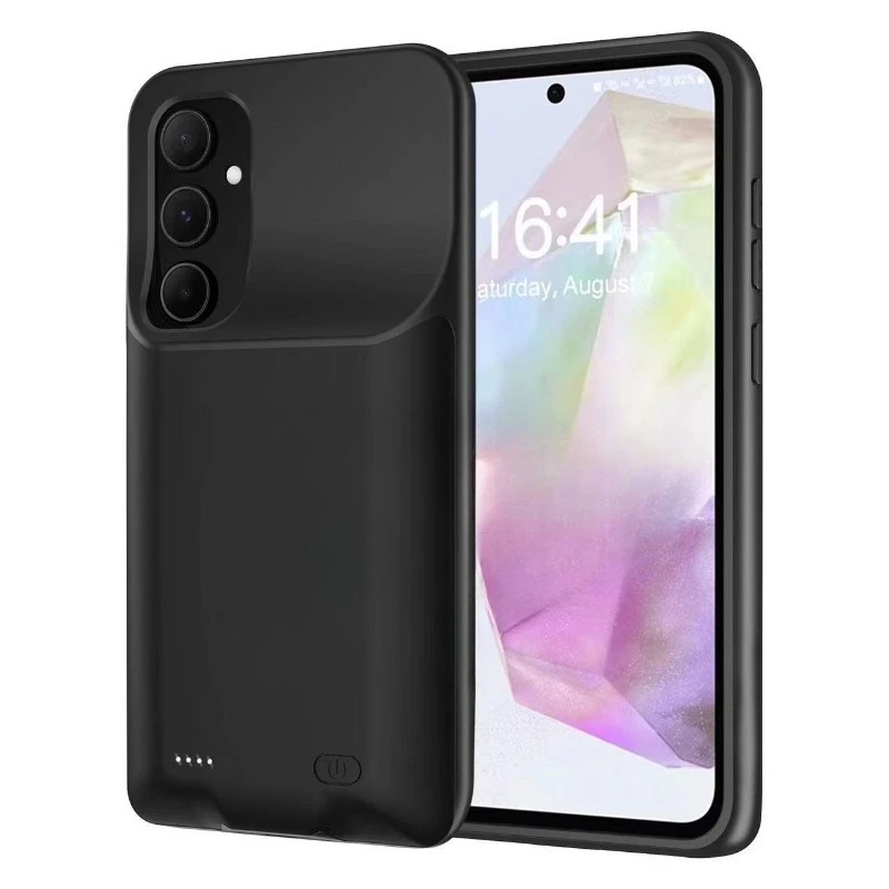 Чехол-аккумулятор для Samsung Galaxy A35A55: портативный, с беспроводной зарядкой, расширенным временем автономной работы, для магнитного Power Bank (art.: 3920d7ec80e08) - 3920d7ec80e08