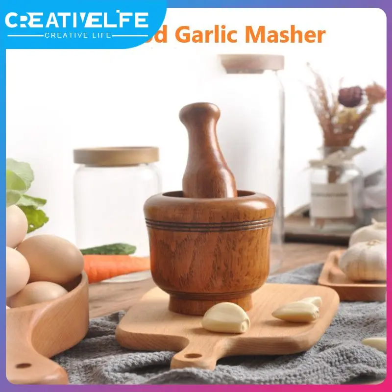 

Garlic Masher Household Garlic Masher Kitchen Wooden Garlic Masher Garlic Masher Garlic Masher Mashed Medicine Tank Grinding